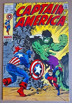 Buy Captain America #110, VF 8.0, 1st Appearance Viper; Steranko Art; Hulk • 217.16£