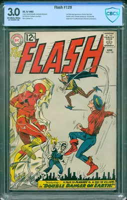 Buy Flash 129 CBCS 3.0 Golden Age Flash 1st Silver Age JSA Infantino Cover 6/1962 • 102.77£
