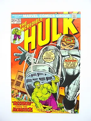 Buy THE INCREDIBLE HULK #167 Sep1973 Collectors Grade Marvel Unread Avengers Vintage • 15.81£