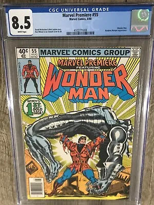 Buy Marvel Premiere #55 CGC 8.5 WHITE Pages 1st Solo Wonder Man Story Disney 1980 • 40.08£