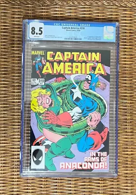 Buy Captain America #310 CGC 8.5 WP 1st Diamondback - 1st Bushmaster/serpent Society • 55.51£