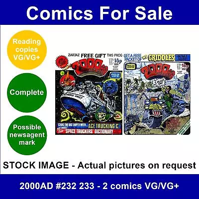 Buy 2000AD #232 233 - 2 Comics VG/VG+ • 7.99£
