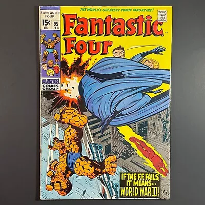 Buy Fantastic Four 95 Early Bronze Age Marvel 1970 Stan Lee Comic Jack Kirby Cover • 11.82£