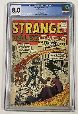 Buy Strange Tales #104. Jan 1963. Marvel. 8.0 Cgc. 1st App Paste-pot Pete! Uk Price! • 800£