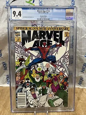 Buy Marvel Age 114  Marvel CGC 9.4  Newsstand Spider-Man 30th Anniversary Cool Cover • 79.94£