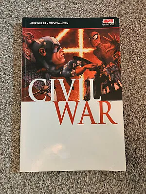 Buy Marvel Civil War Avengers Graphic Novel Mark Millar Steve McNiven 2007 Read Once • 3£