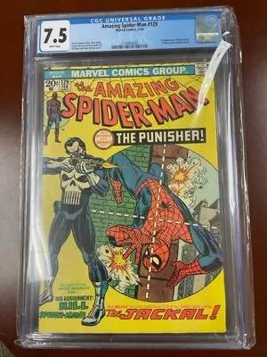 Buy Amazing Spider-man #129 1974 Cgc 7.5 Grade 1st Appear Of The Punisher! • 1,479.11£