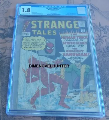 Buy Strange Tales #115 Cgc 1.8 Spider-man Orgin Doc Strange 2nd Sandman Apprearance • 118.26£