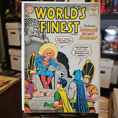 Buy World's Finest Comics #111 DC SILVER Age Batman Superman 1ST CLOCK KING 1957 VG+ • 30.93£