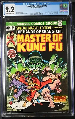 Buy 1973 Special Marvel Edition 15 CGC 9.2. 1st Appearance Of Shang-Chi. • 370.55£