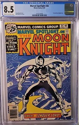 Buy 1976 Marvel Spotlight 28 CGC 8.5 1st Solo Moon Knight Story ! • 146.26£