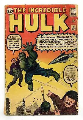 Buy Incredible Hulk #3 FR 1.0 1962 • 339.96£