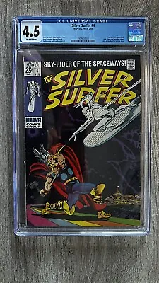 Buy Silver Surfer #4, Marvel (1969), CGC 4.5 (VG+) - Classic Cover! • 450£