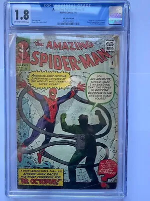 Buy AMAZING SPIDER-MAN #3   1st Doctor Octopus UK Price Variant Marvel 1963  CGC 1.8 • 1,699£