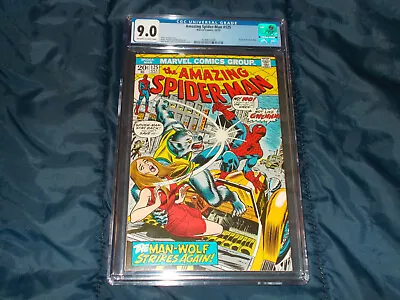 Buy Amazing Spider-Man #125 CGC 9.0 VF/NM  (Marvel - 10/73) 2nd Man-Wolf! Origin! • 126.50£