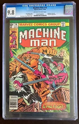 Buy Machine Man #18 CGC 9.8 OWW Pages Alpha Flight Marvel 12/80 • 135.43£