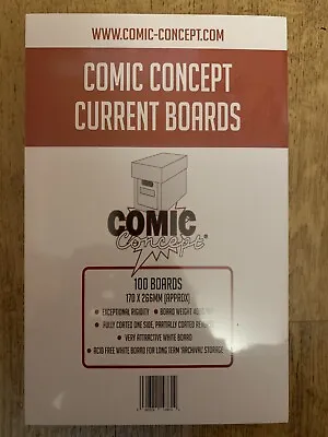 Buy 100 X CURRENT SIZE COMIC BOOK ( BACKING BOARDS ) COMIC CONCEPT • 20.99£