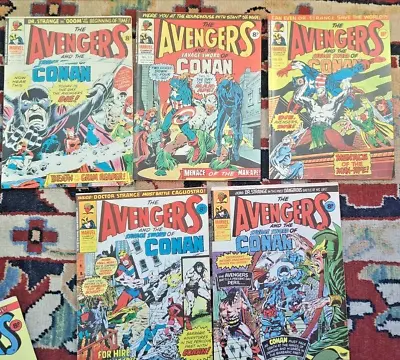 Buy Marvel Comic Bundle 5  Avengers Comics 1975 To 1976 Issues 118,119,120,121,122 • 8.99£