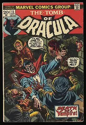 Buy Tomb Of Dracula #13 VG 4.0 Origin Blade 1st Deacon Frost! Marvel 1973 • 41.11£