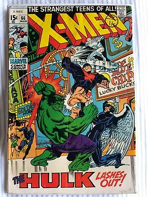 Buy X-Men 66 (1970) Vs Hulk. Last New Story With Original X-Men From Vol 1 • 26.99£