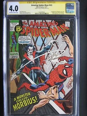 Buy Amazing Spider-Man #101 CGC 4.0 SS **Signed Roy Thomas** 1st App Morbius • 277.85£