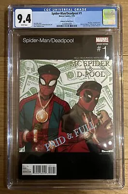 Buy Spiderman/Deadpool #1 Hip Hop Variant CGC 9.4 - Eric B & Rakim Homage • 99.95£