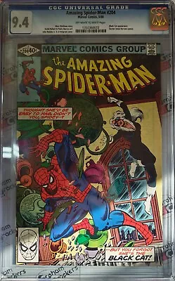 Buy Amazing Spider-Man #204 CGC 9.4 Black Cat Returns! • 120.63£