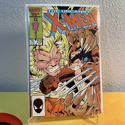 Buy Uncanny X-Men #213 1st Cameo Mr Sinister, 1st Wolverine Vs Sabretooth VF+/NM • 22.14£