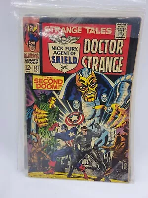 Buy STRANGE TALES #161 1967 Captain America! Nick Fury! Marvel Comic Book  • 32.15£