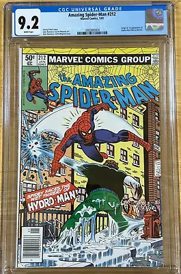 Buy 🔥amazing Spider-man #212 Cgc 9.2 Nm- 1st App Hydro Man Newsstand Edition Wp🔥 • 55.40£