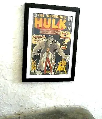 Buy THE HULK #1 Framed Replica Covers Amazing Fantasy 15/Spiderman 1/X-Men 94/Giant • 24.99£