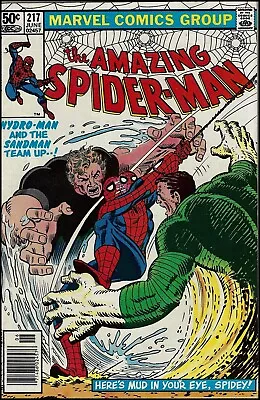Buy Amazing Spider-Man (1963 Series) #217 Newsstand VG/F Condition (Marvel, 1981) • 6.43£