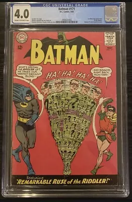 Buy Batman #171 CGC 4.0 1st App Riddler Silver Age Movie Dark Knight The 1965 • 474.97£