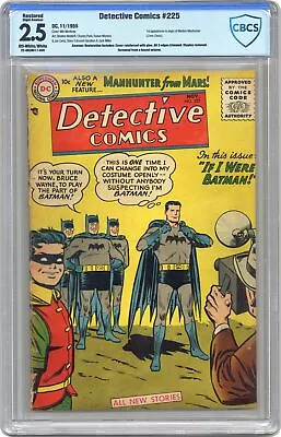 Buy Detective Comics #225 CBCS 2.5 RESTORED 1955 22-0B38017-005 • 1,549.59£