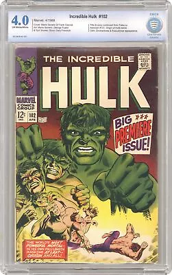 Buy Incredible Hulk #102 CBCS 4.0 1968 0013478-AC-001 • 142.83£
