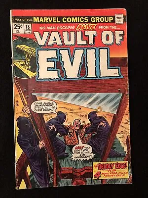 Buy Vault Of Evil 18 3.5 4.0 Marvel 1975 Strange Tales 110 Reprints Gullitine Qr • 7.11£