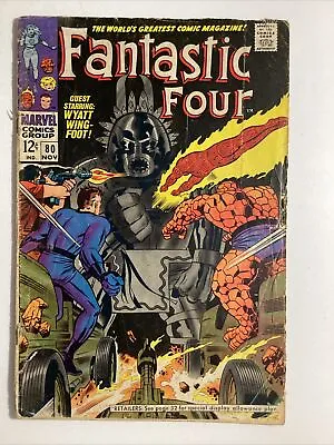 Buy Fantastic Four # 80 (1968)  1st Tomazooma The Living Totem! Wyatt Wingfoot VG- • 2.37£