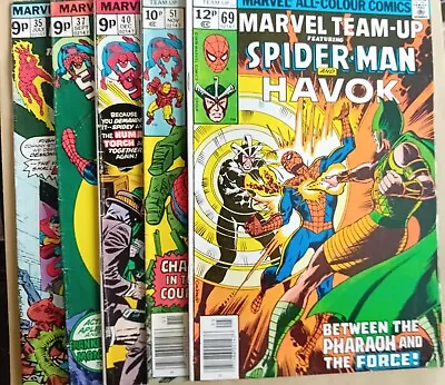 Buy Marvel Team Up #'s 35, 37, 40, 51 & 69 - VG- (3.5) Avg Grade- 5 Comics - 1975-78 • 7.99£