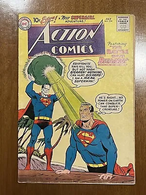 Buy Action Comics #254/Silver Age DC Comic Book/1st Adult Bizarro/3rd Supergirl/VG- • 181.30£