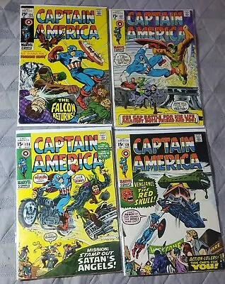 Buy Vintage Captain America Mixed Lot Of Four Comics: #126--#127--#128--#129 (1970) • 118.59£