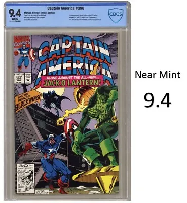 Buy Captain America #396 - Key & 1st App. Of Jack O'Lantern! CBCS 9.4 - New Slab! • 46.06£