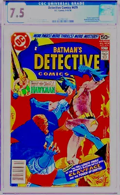 Buy Detective #479  DC    1978    Graded 7.5 By CGC   1st Appearance Of Fadeaway Man • 52.10£