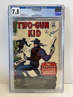 Buy TWO GUN KID #77 CGC 7.5 OW/W Marvel Comics BLACK PANTHER PROTOTYPE NICE!! • 1,039.34£
