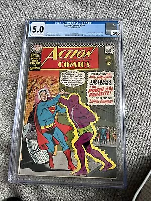 Buy Action Comics 340 - DC Comics - 1st Parasite - CGC 5.0 OW-W - 1966 • 119.93£