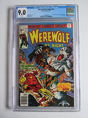 Buy Werewolf By Night 43 CGC 9.0 WP Last Issue Iron Man Masked Marauder 1977 • 62.43£
