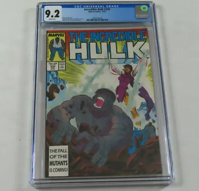 Buy Incredible Hulk #338 CGC 9.2 NM- White Pages Todd McFarlane Marvel Comics • 30.81£