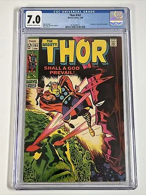 Buy Thor #161 CGC 7.0 (1969) Galactus Vs Ego | Marvel Comics • 142.99£