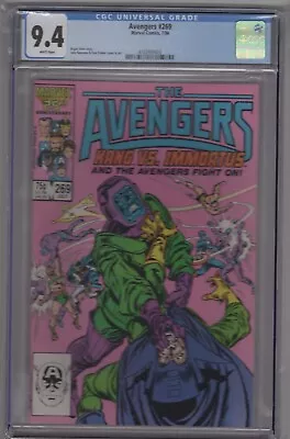Buy Avengers #269 CGC 9.4 WHITE Pages Origin Of Kang As Rama-Tut 1986 Marvel • 43.37£