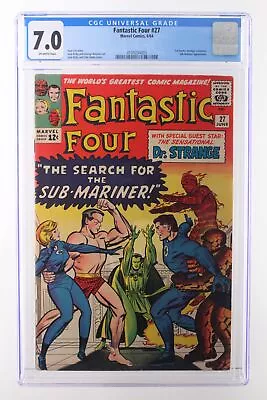 Buy Fantastic Four #27 - Marvel Comics 1964 CGC 7.0 1st Doctor Strange Crossover. Su • 307.34£