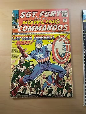 Buy Sgt. Fury And His Howling Commandos #13 (1964) 1st. Meeting Captain America  • 71.70£